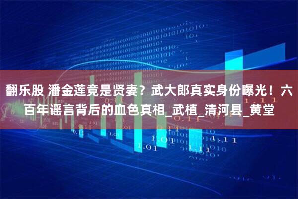 翻乐股 潘金莲竟是贤妻？武大郎真实身份曝光！六百年谣言背后的血色真相_武植_清河县_黄堂