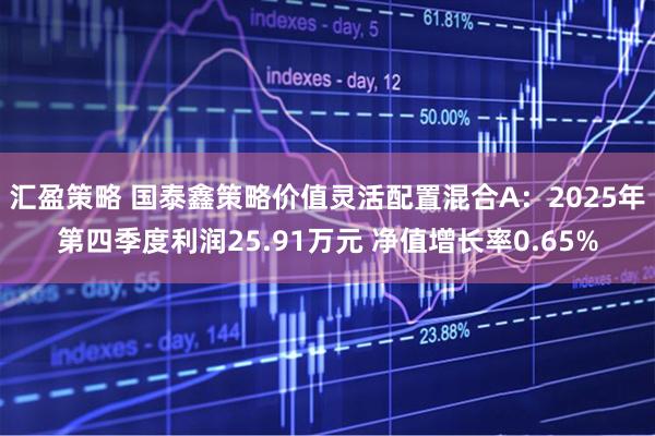 汇盈策略 国泰鑫策略价值灵活配置混合A：2025年第四季度利润25.91万元 净值增长率0.65%
